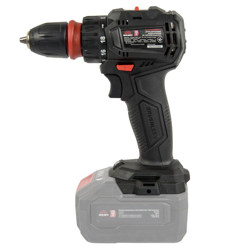 Дриль-шурупокрут акумуляторний Vitals Professional AU 1840 BSQC SmartLine+